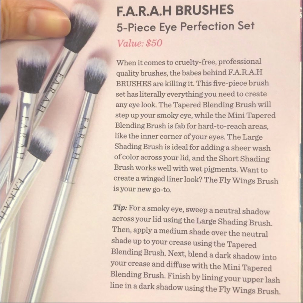F.A.R.A.H BRUSHES 5-Piece Eye Perfection Set - Picture 4 of 6